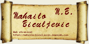 Mahailo Biculjević vizit kartica